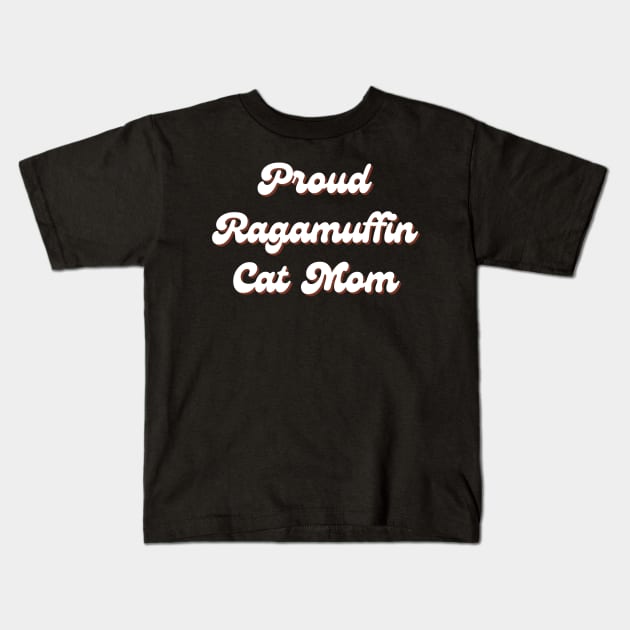 Ragamuffin Cat Kids T-Shirt by CityTeeDesigns